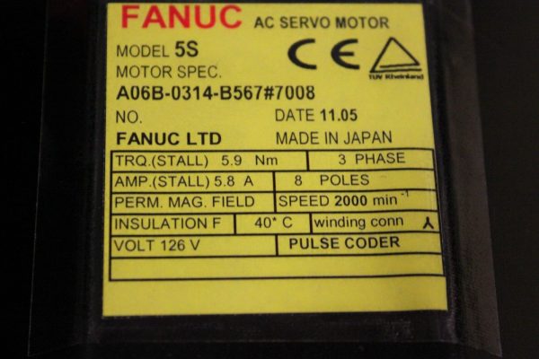 Fanuc-A06B-0314-B5677008-AC-MOTOR-5S-HI-RES25000P-KEY-1-YEAR-WARRANTY-122945730029-3
