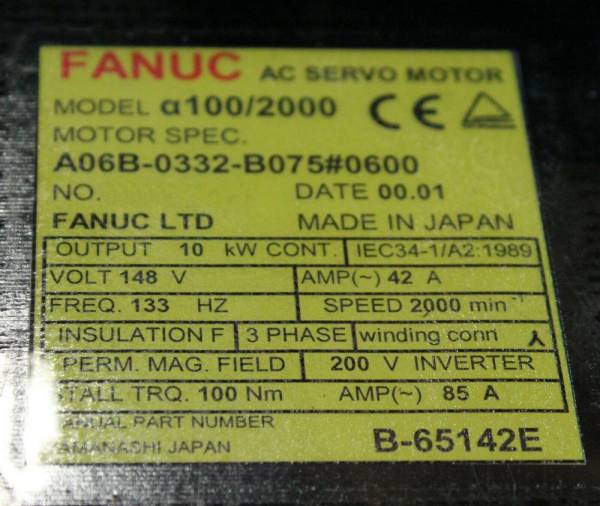 Fanuc-A06B-0332-B0750600-AC-MOTOR-A1002000-A64-WFAN-1-YEAR-WARRANTY-123822260559-3