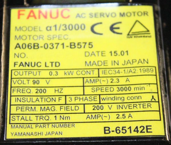 Fanuc-A06B-0371-B575-AC-MOTOR-A13000-A64-STRAIGHT-1-YEAR-WARRANTY-121768211979-5