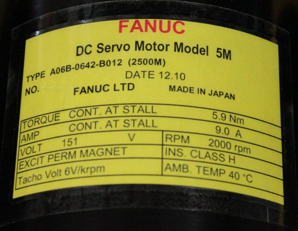 Fanuc-A06B-0642-B012-DC-MOTOR-5M-2500-PR-1-YEAR-WARRANTY-122059464299-4